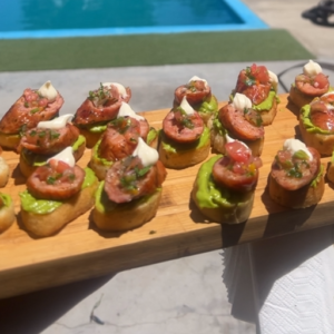 Crostinis de chorizo