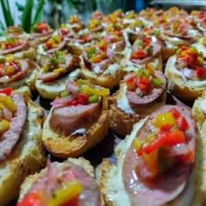 Crostinis de chorizo