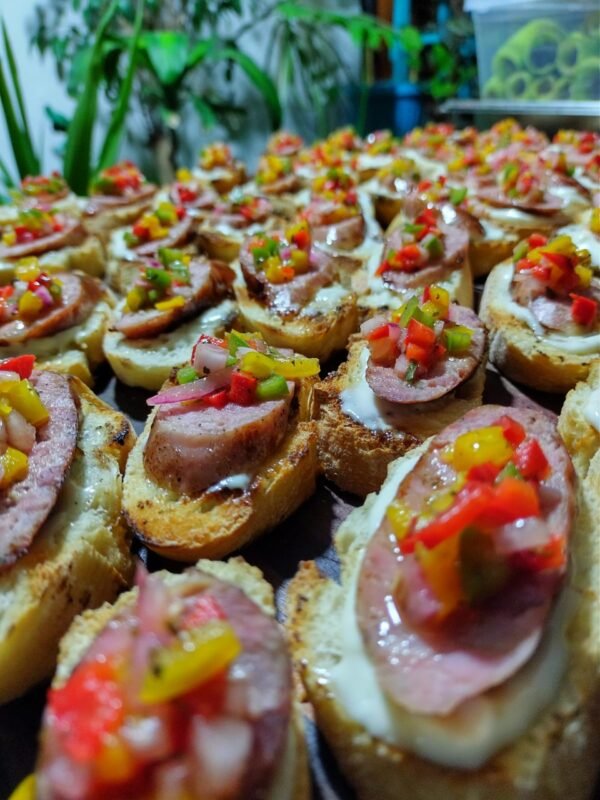 Crostinis de chorizo